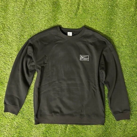 Black and White Nike X Stussy Crewneck Sweatshirt - Picture 1 of 3